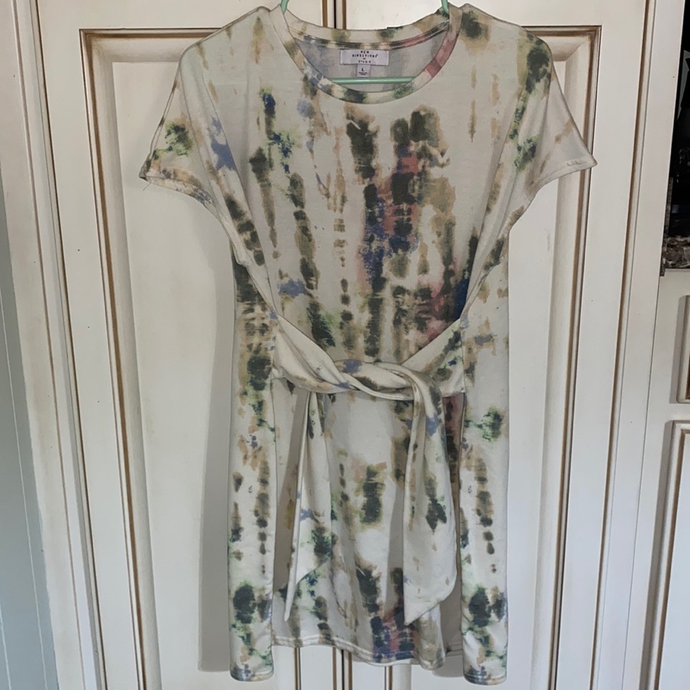 New Directions Tie Dye Boho Dress - Picture 1 of 7